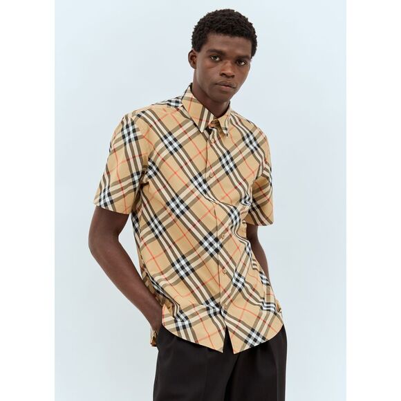 Burberry Men Check Poplin Shirt